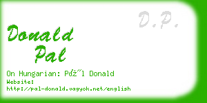donald pal business card